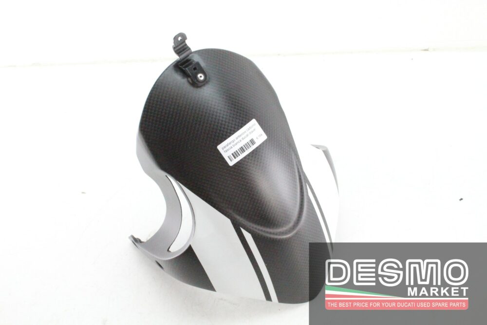 Carbon with white stripe front fender Ducati Diavel