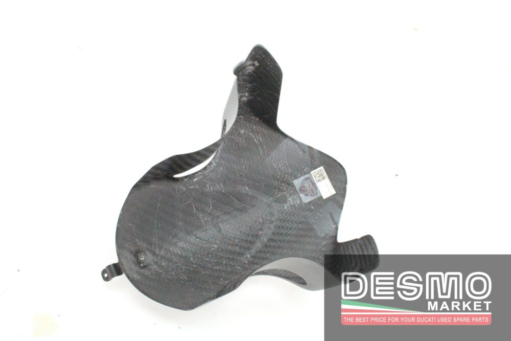 Parafango anteriore carbonio fascia bianca Ducati Diavel