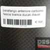 Parafango anteriore carbonio fascia bianca Ducati Diavel