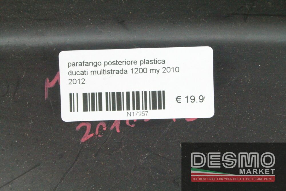 Parafango posteriore plastica Ducati Multistrada 1200 my 2010 2012