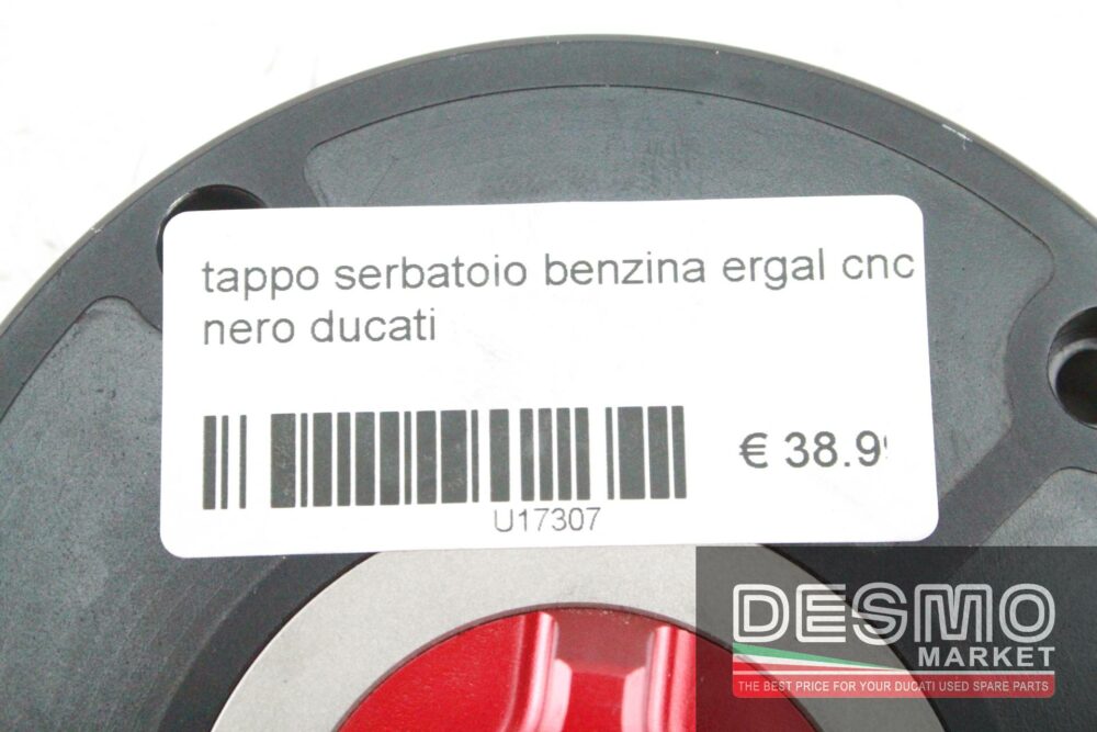 Tappo serbatoio benzina ergal CNC nero Ducati