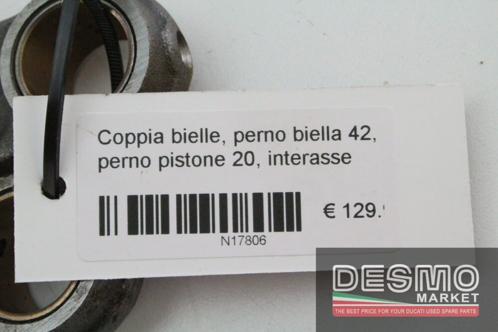 Coppia bielle, perno biella 42, perno pistone 20, interasse