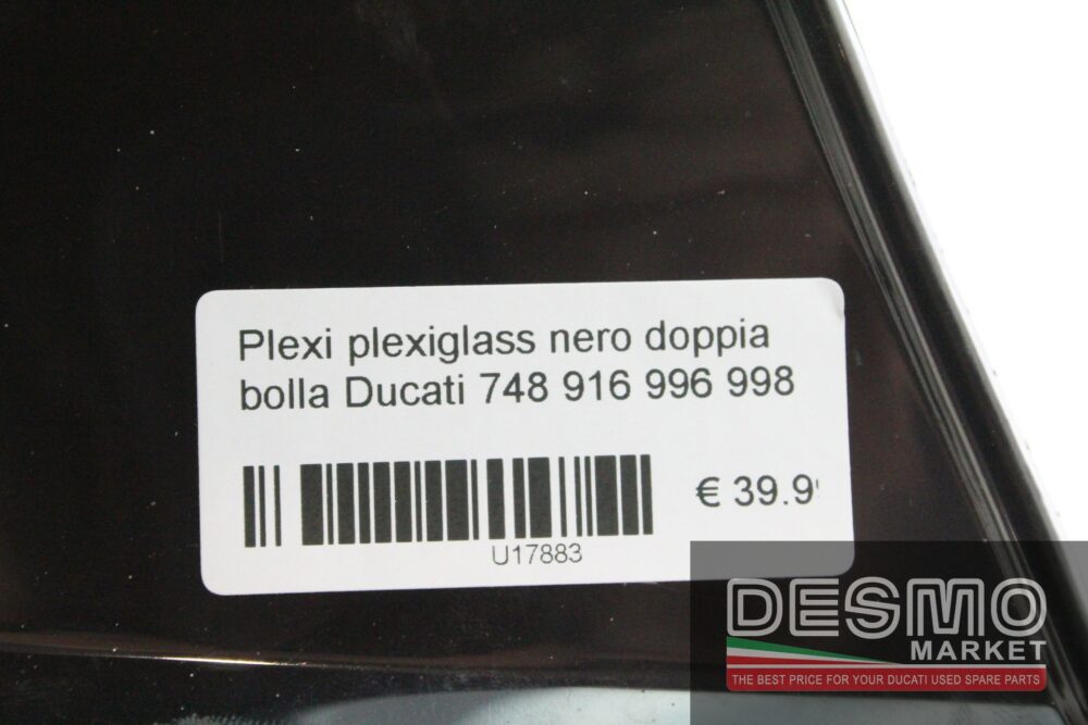 Plexi plexiglass nero doppia bolla Ducati 748 916 996 998