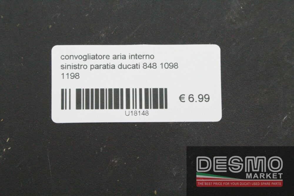 Convogliatore aria interno sinistro paratia Ducati 848 1098 1198