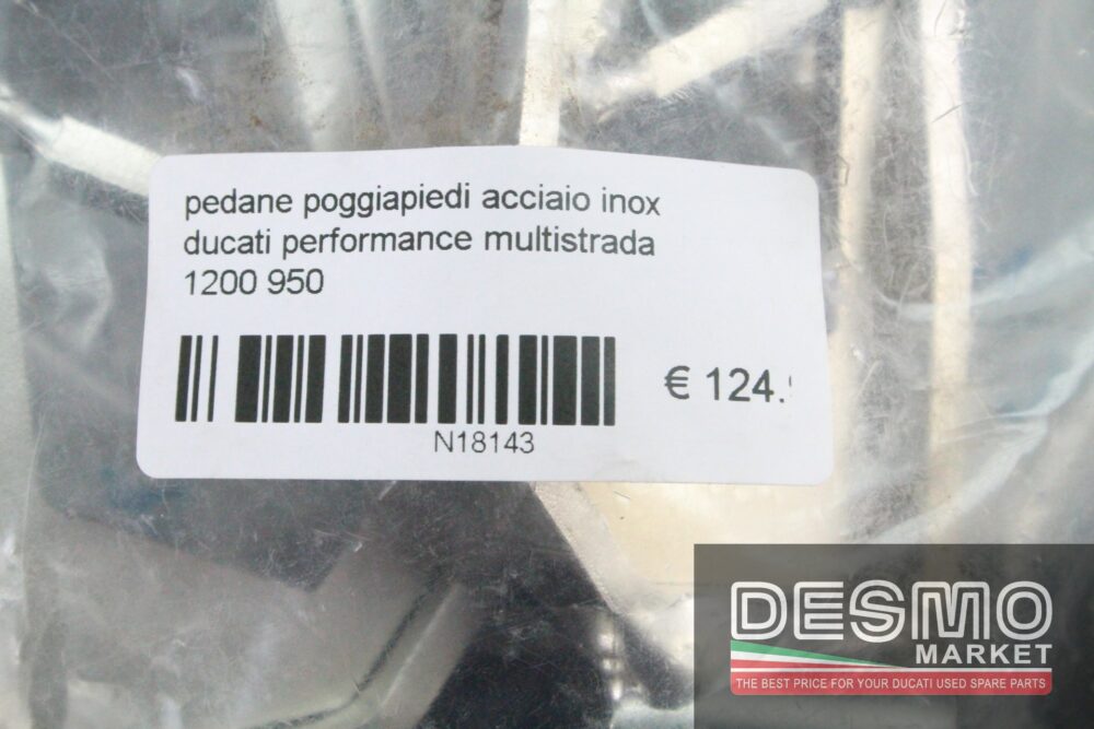 Pedane poggiapiedi acciaio inox Ducati Performance Multistrada 1200 950