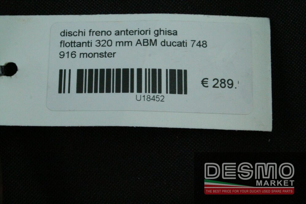 Dischi freno anteriori ghisa flottanti 320 mm ABM Ducati 748 916