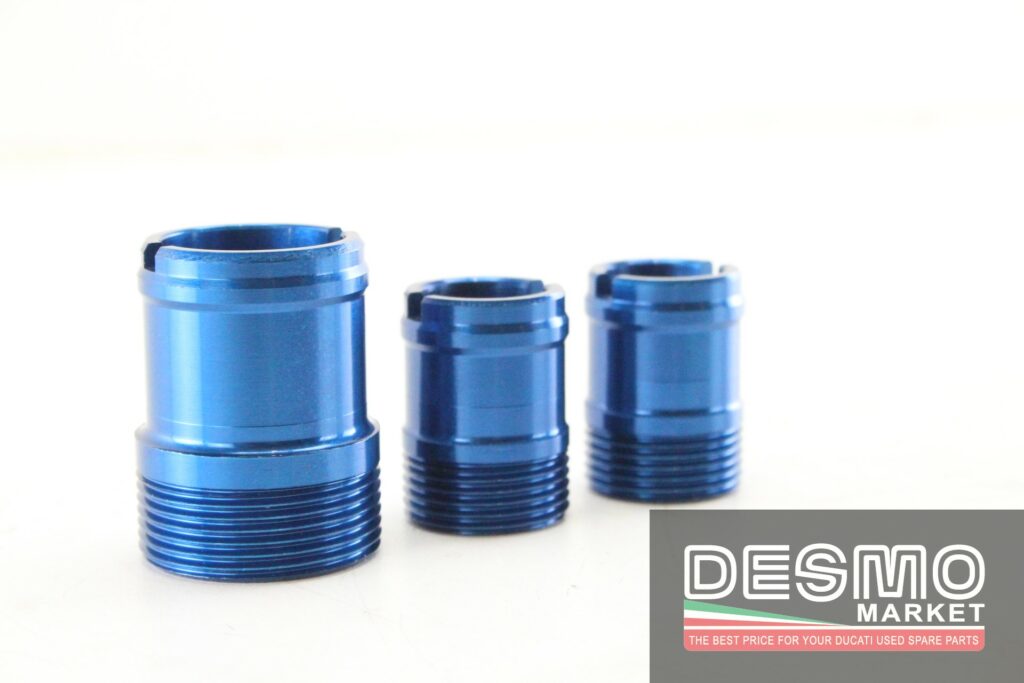 Kit tubi manicotti pompa acqua anodizzati ergal blu Ducati