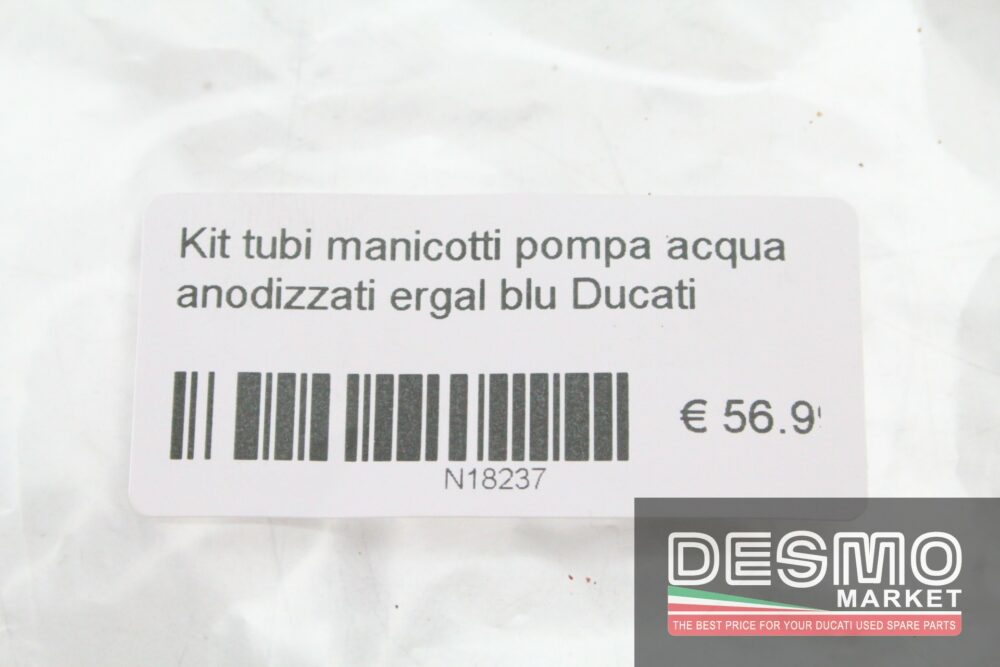 Kit tubi manicotti pompa acqua anodizzati ergal blu Ducati