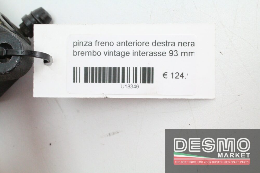 Pinza freno anteriore destra nera Brembo vintage interasse 93 mm