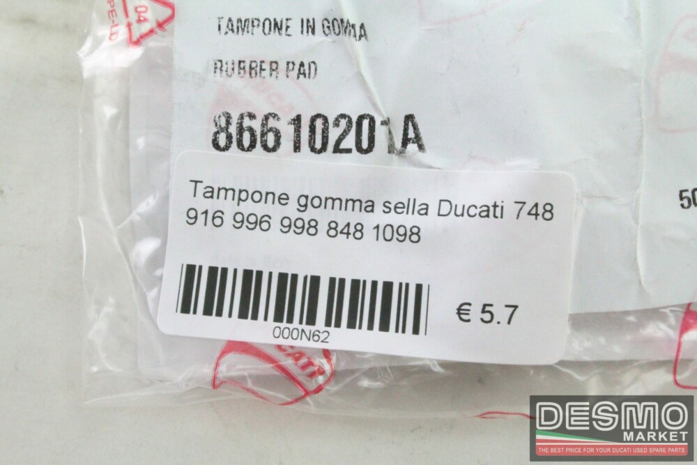 Tampone gomma sella Ducati 748 916 996 998 848 1098