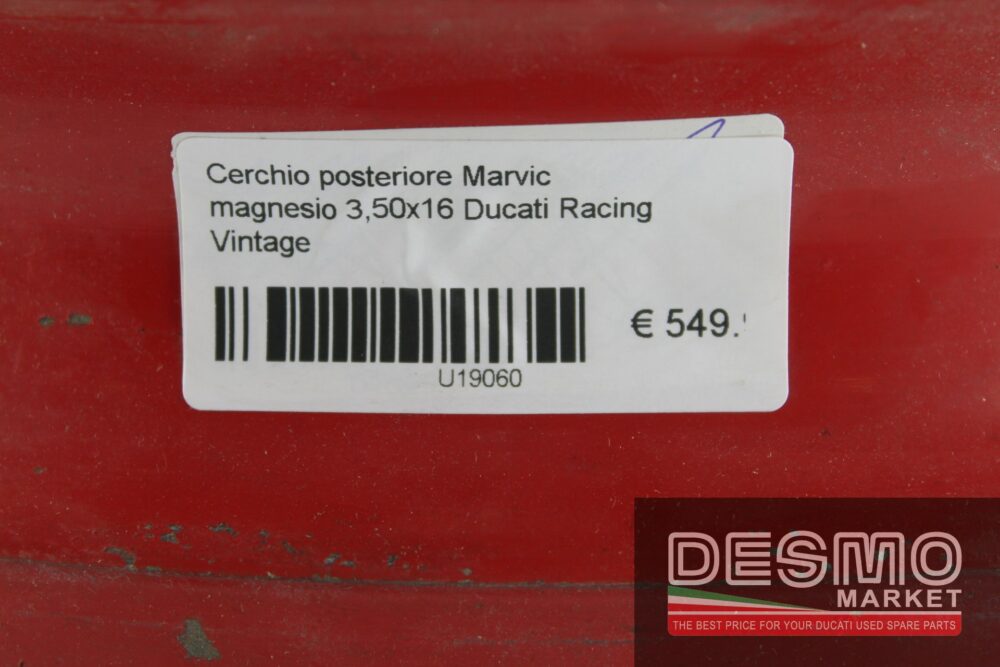 Cerchio posteriore Marvic magnesio 3,50×16 Ducati Racing Vintage