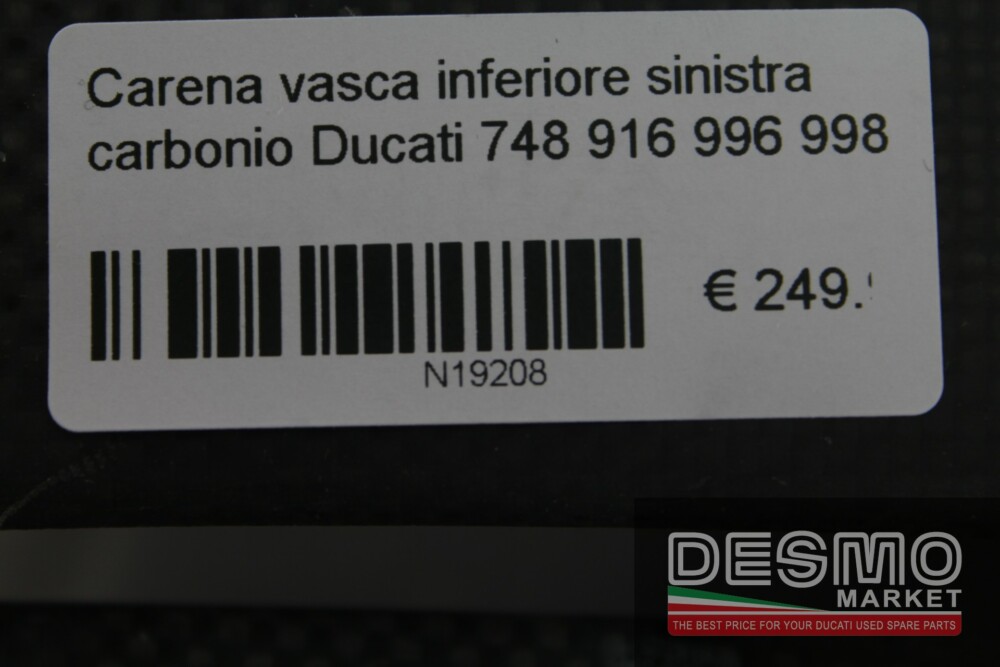 Carena vasca inferiore sinistra carbonio Ducati 748 916 996 998