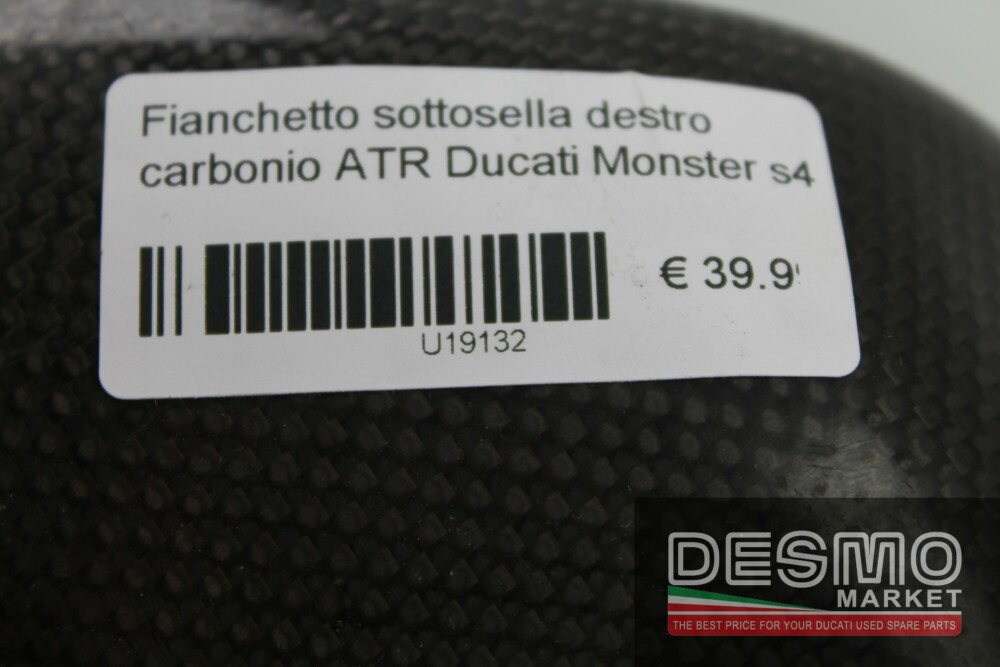 Fianchetto sottosella destro carbonio ATR Ducati Monster s4