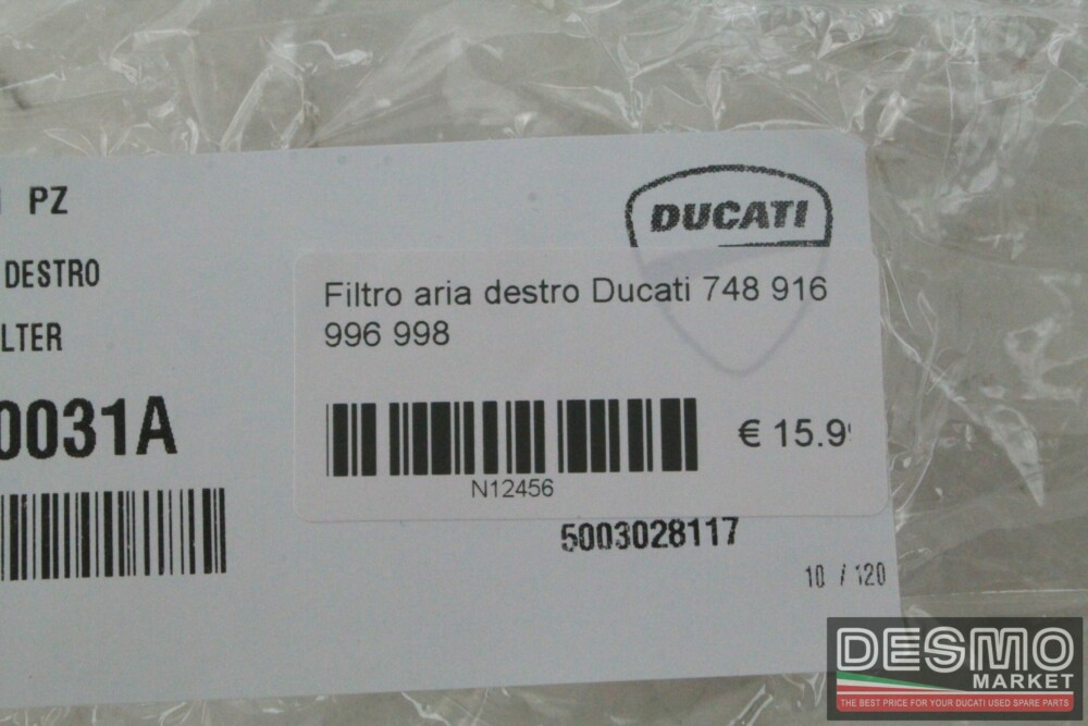 Filtro aria destro Ducati 748 916 996 998