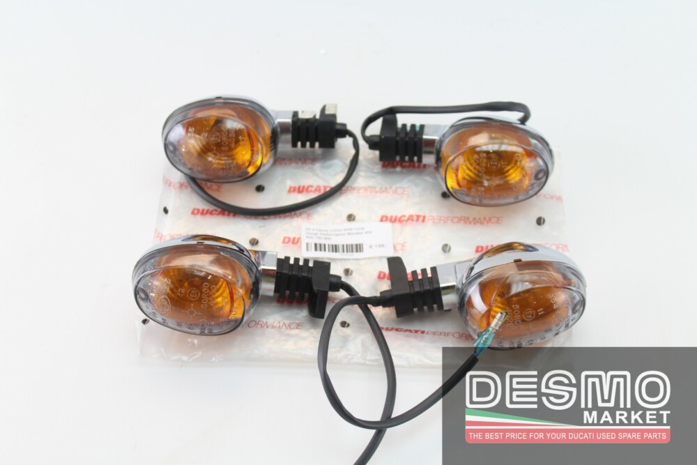 4 Ducati Performance chome with fume lens blinkers Monster 600 750 900