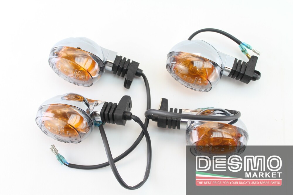 4 Ducati Performance chome with fume lens blinkers Monster 600 750 900 - Image 3