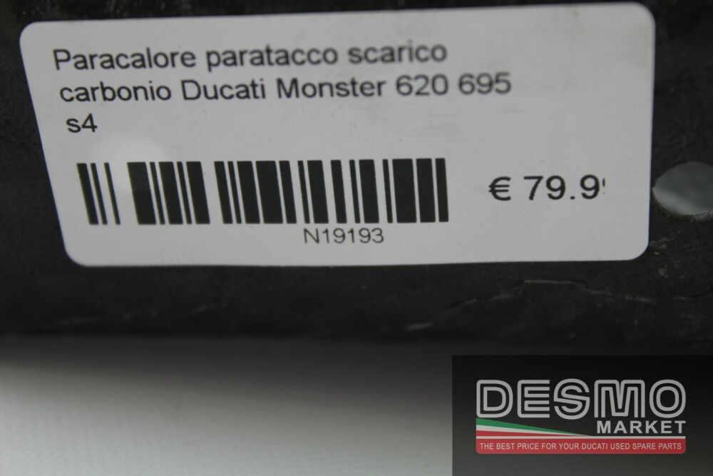 Paracalore paratacco scarico carbonio Ducati Monster 620 695 s4
