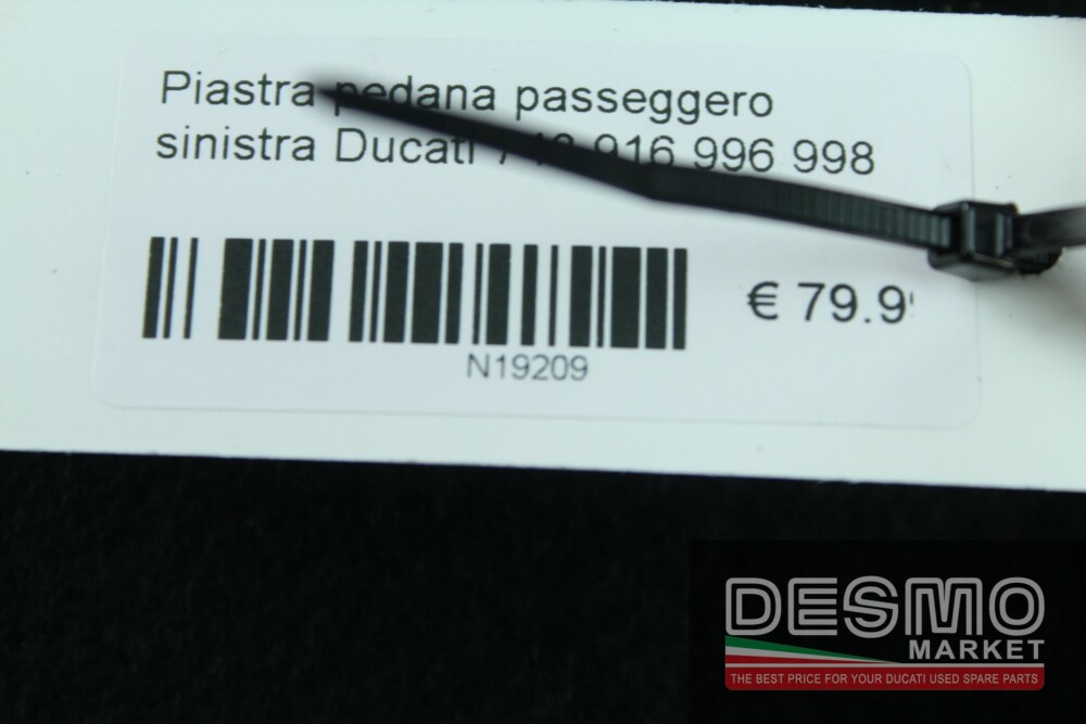 Piastra pedana passeggero sinistra Ducati 748 916 996 998