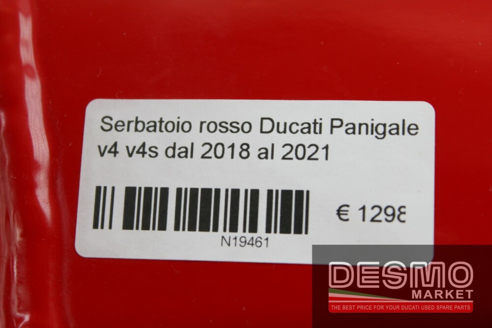 Serbatoio rosso Ducati Panigale v4 v4s dal 2018 al 2021