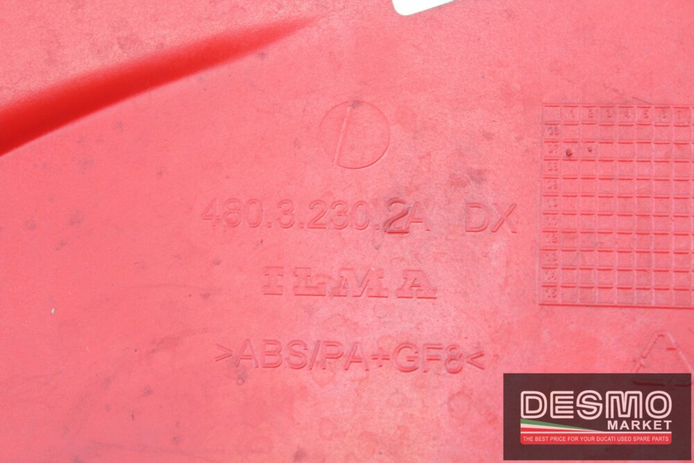 Carena inferiore sinistra rossa Ducati 848 1098 1198