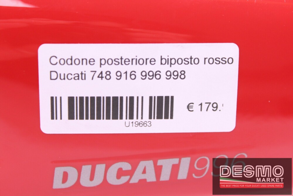 Codone posteriore biposto rosso Ducati 748 916 996 998