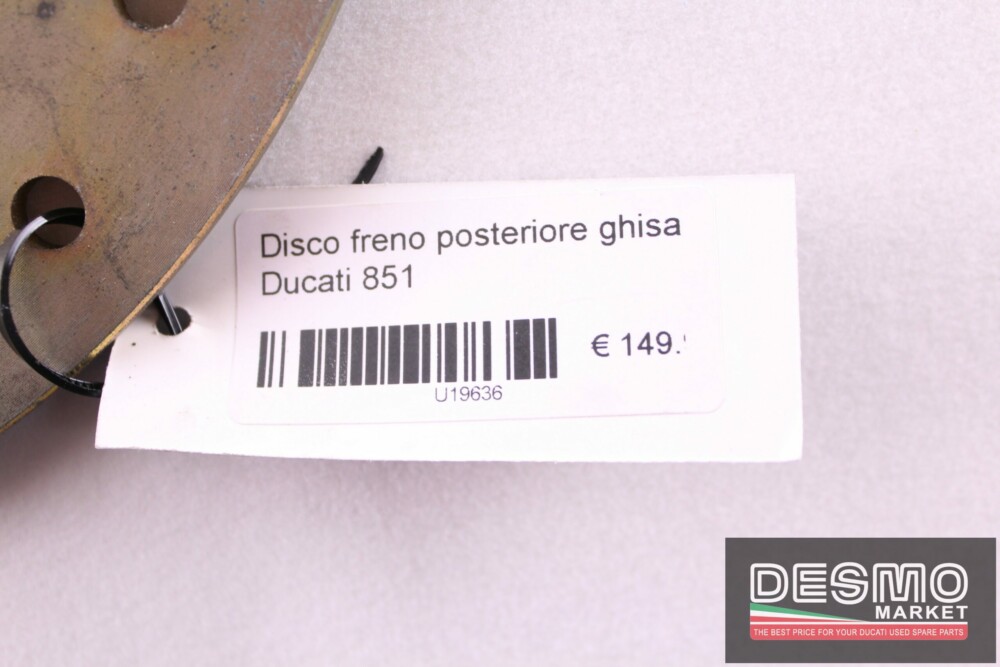 Disco freno posteriore ghisa Ducati 851