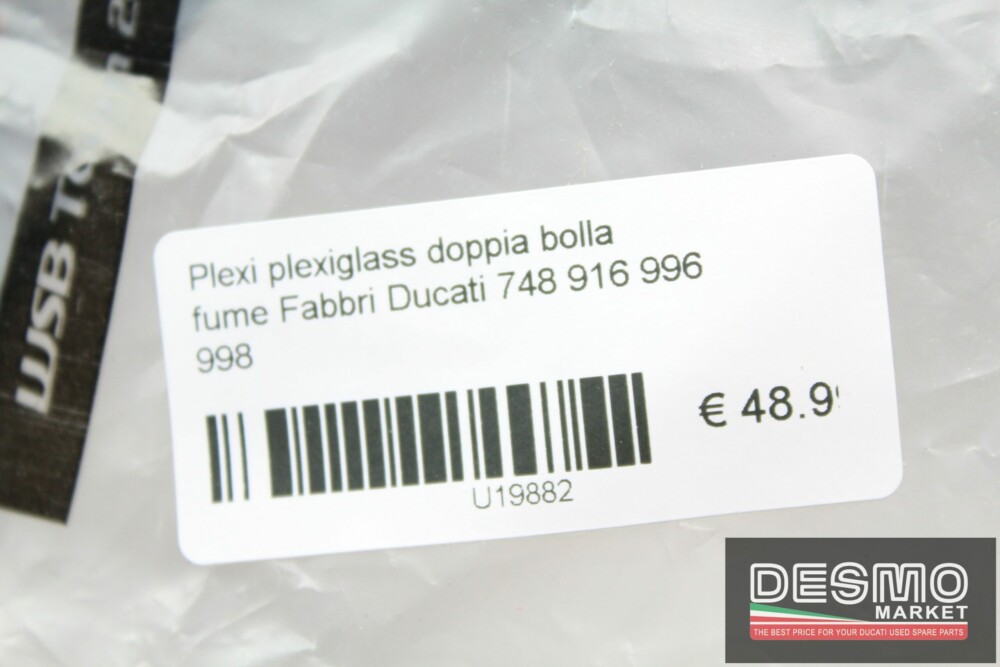 Plexi plexiglass doppia bolla fume Fabbri Ducati 748 916 996 998