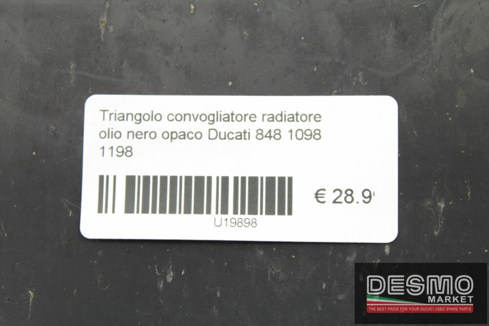 Triangolo convogliatore radiatore olio nero opaco Ducati 848 1098 1198