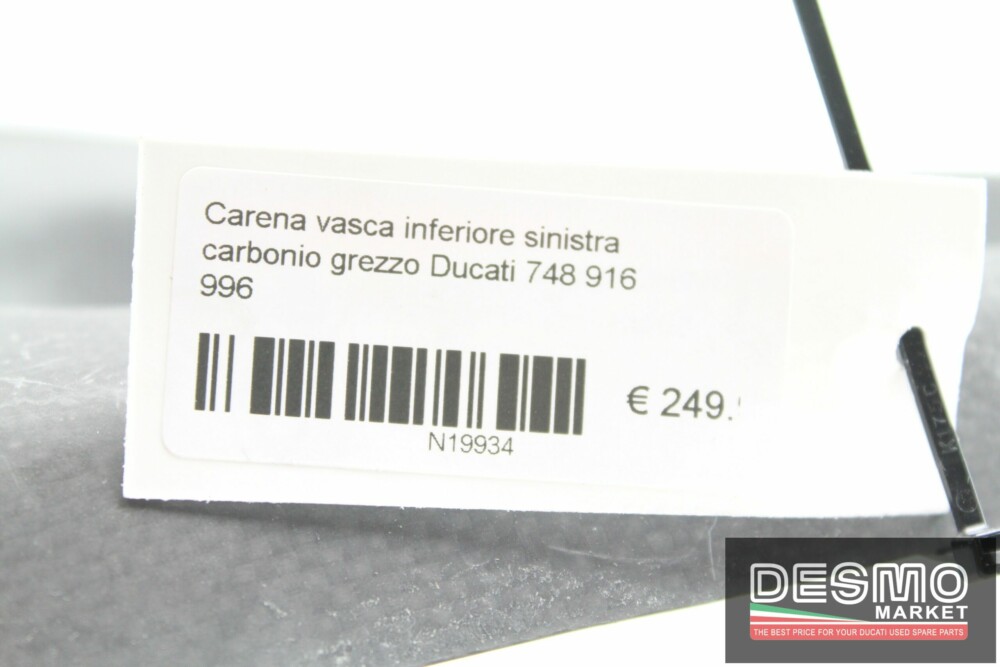 Carena vasca inferiore sinistra carbonio grezzo Ducati 748 916 996