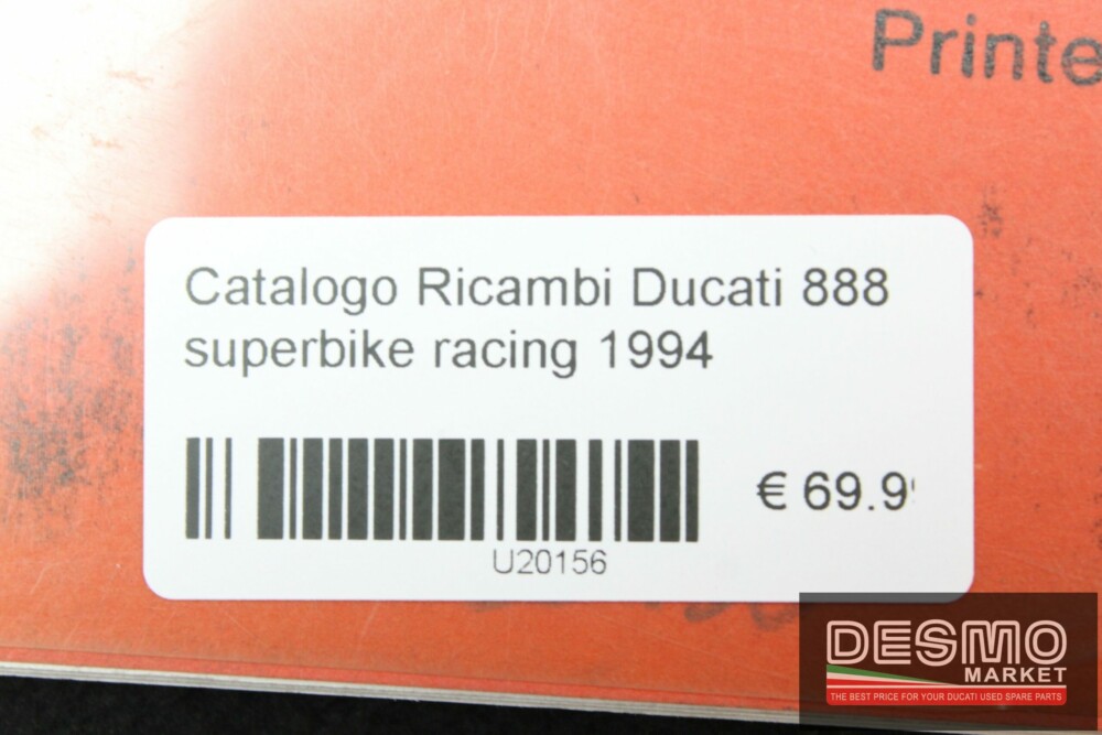 Catalogo Ricambi Ducati 851 superbike racing 1991