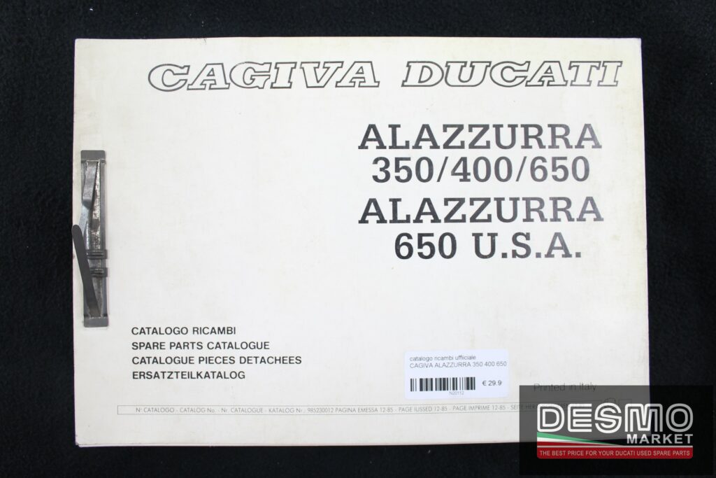 catalogo ricambi ufficiale CAGIVA ALAZZURRA 350 400 650