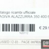 catalogo ricambi ufficiale CAGIVA ALAZZURRA 350 400 650