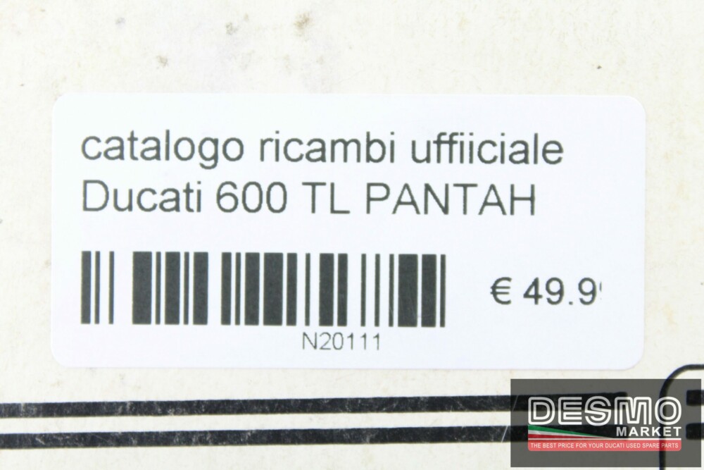 catalogo ricambi ufficiale Ducati 600 TL PANTAH