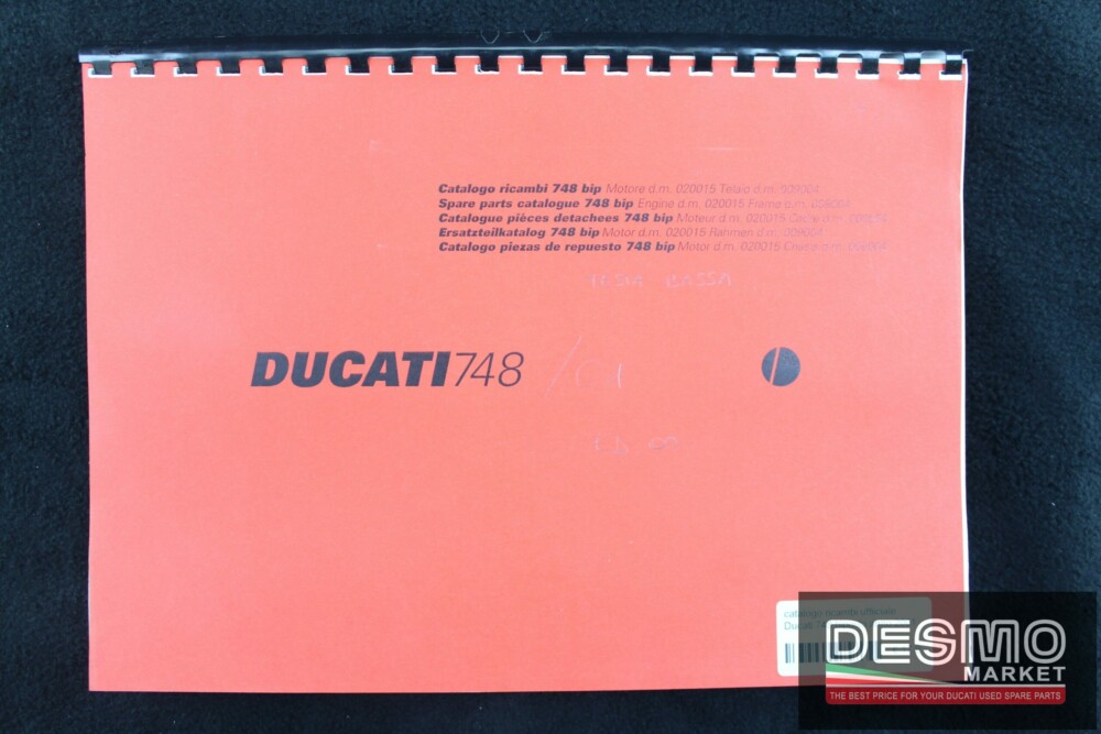 Official catalogue parts Ducati 748 biposto MY 2001