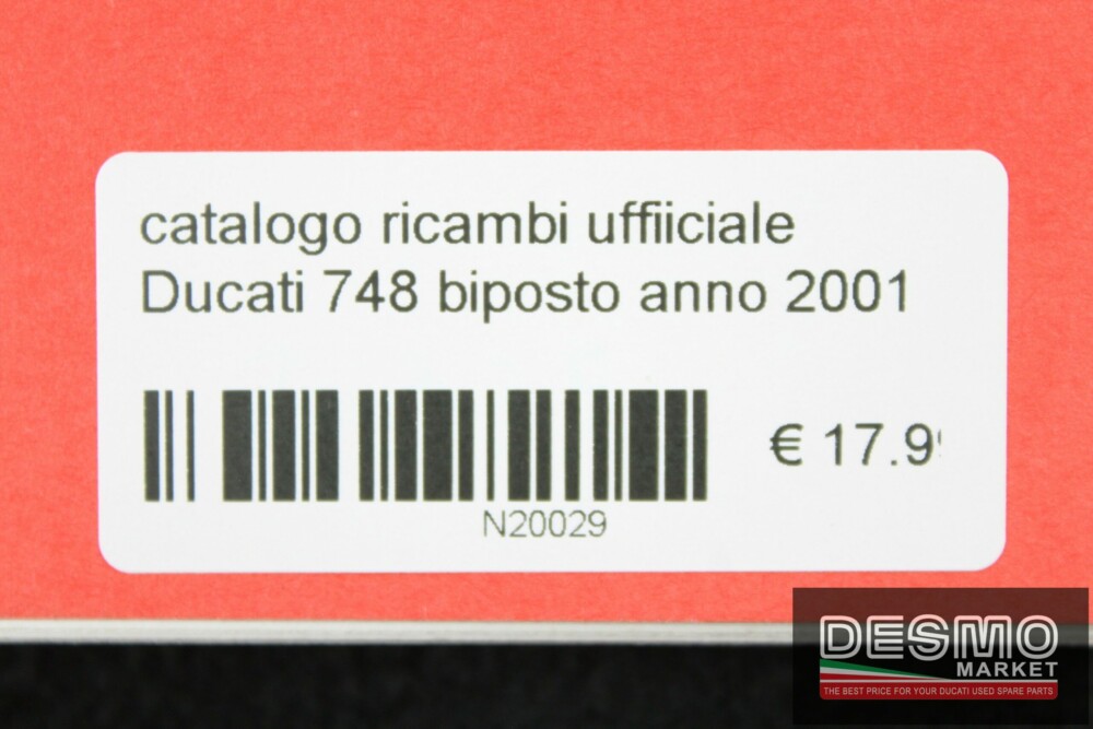 catalogo ricambi ufficiale Ducati 748 biposto anno 2001