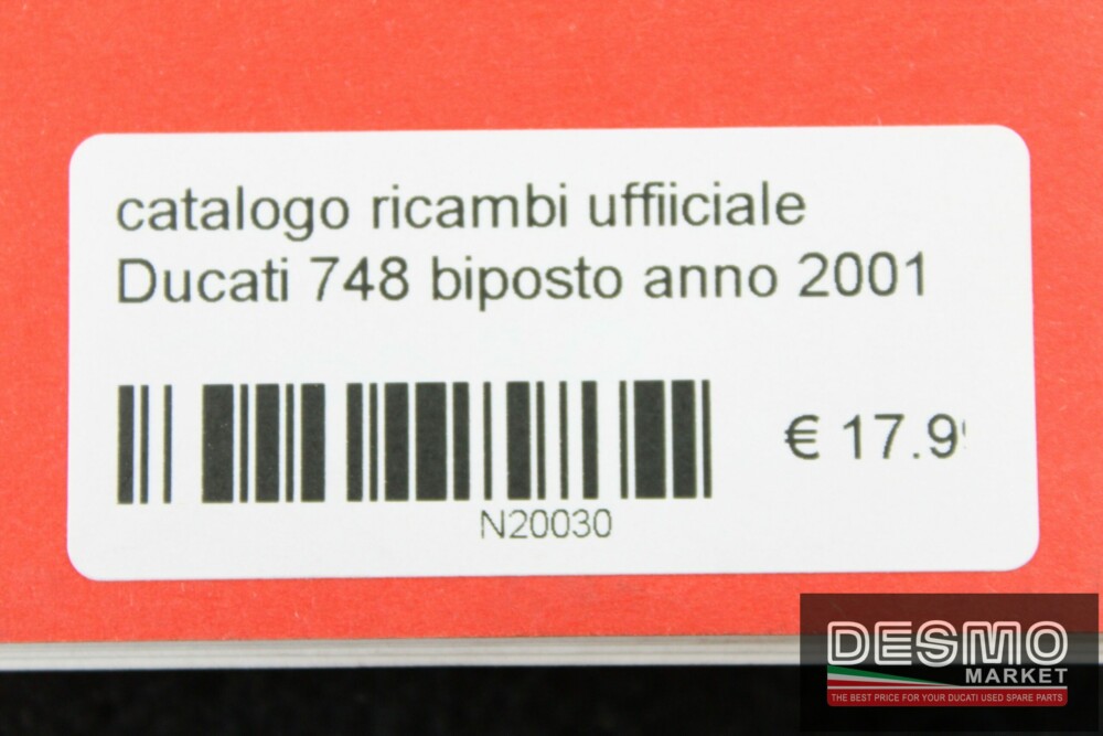 catalogo ricambi ufficiale Ducati 748 biposto anno 2001