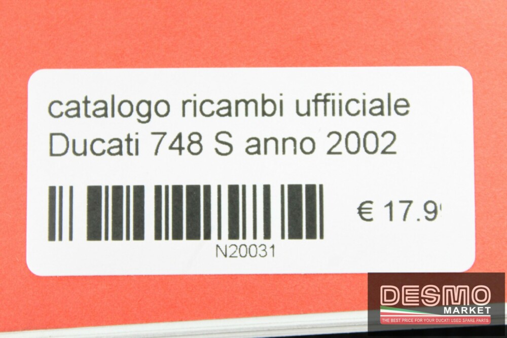 catalogo ricambi ufficiale Ducati 748 S anno 2002