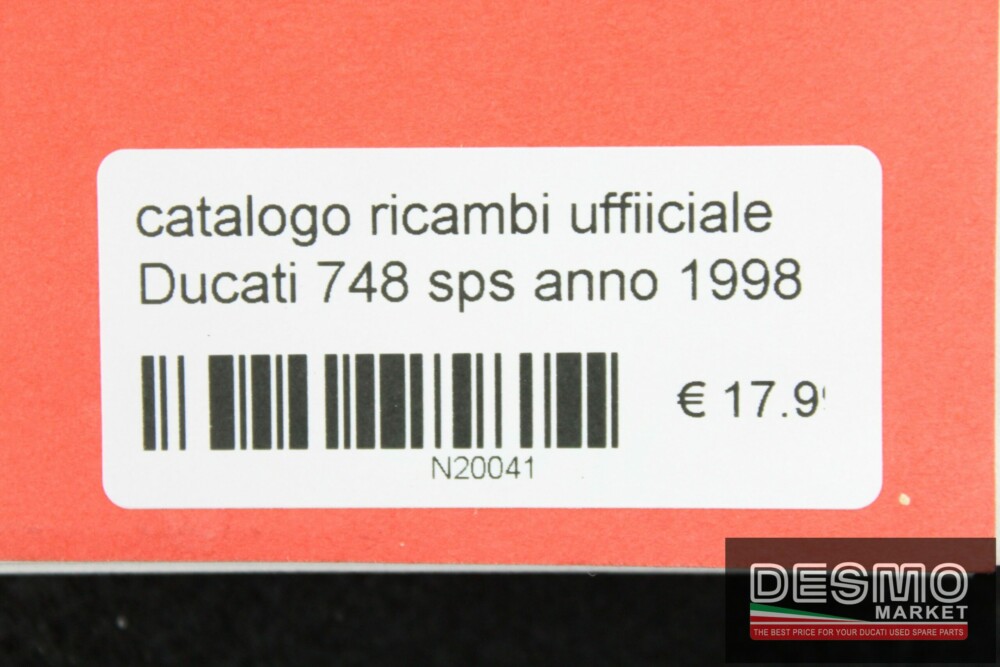 catalogo ricambi ufficiale Ducati 748 sps anno 1998