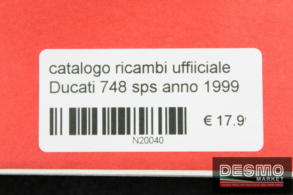 catalogo ricambi ufficiale Ducati 748 sps anno 1999