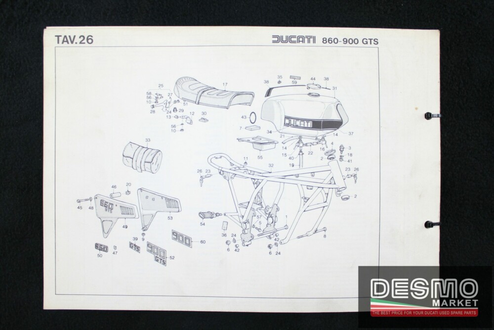 catalogo ricambi ufficiale DUCATI 860 900 GTS