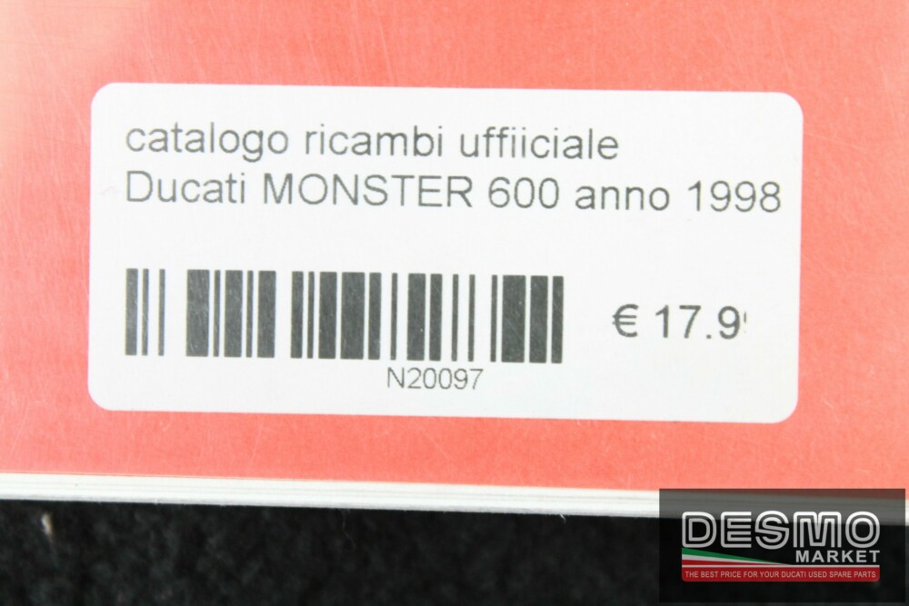 catalogo ricambi ufficiale Ducati MONSTER 600 anno 1998