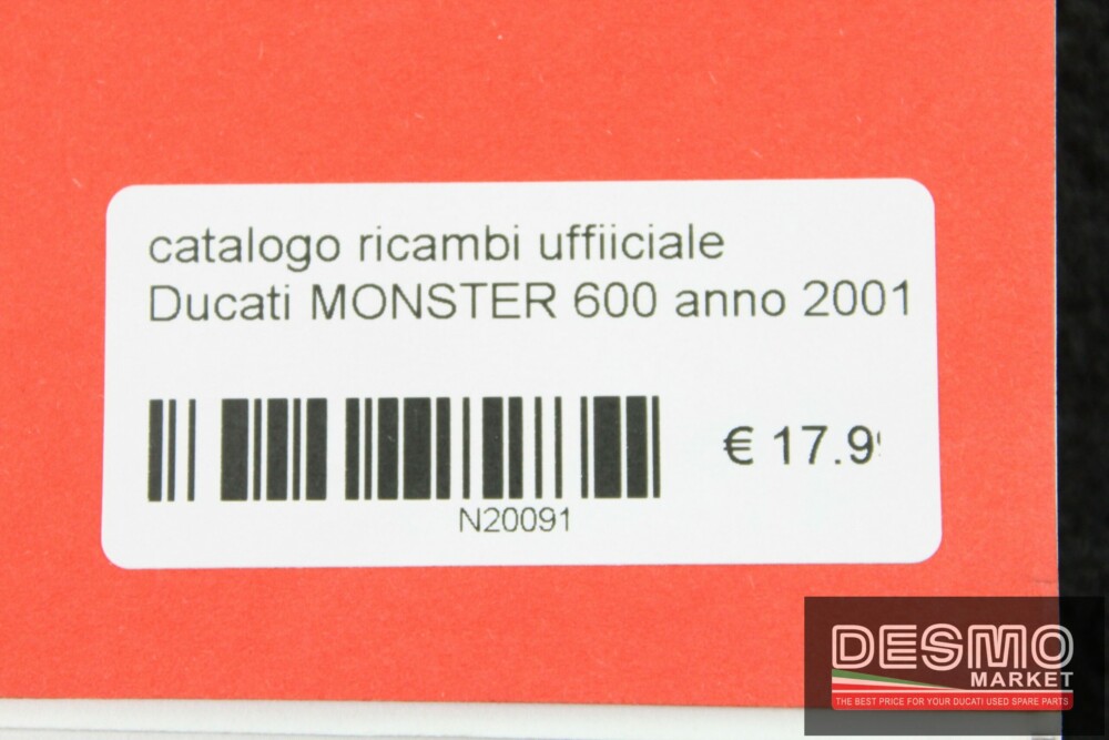 catalogo ricambi ufficiale Ducati MONSTER 600 anno 2001
