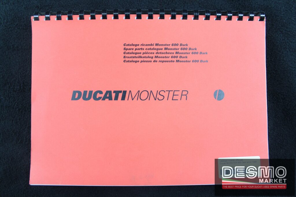 catalogo ricambi ufficiale Ducati MONSTER 600 Dark anno 1998