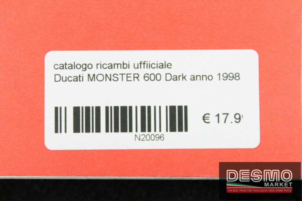 catalogo ricambi ufficiale Ducati MONSTER 600 Dark anno 1998