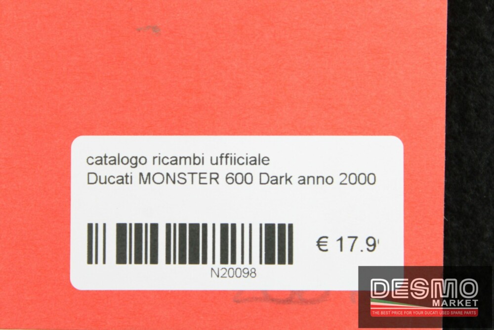 catalogo ricambi ufficiale Ducati MONSTER 600 Dark anno 2000