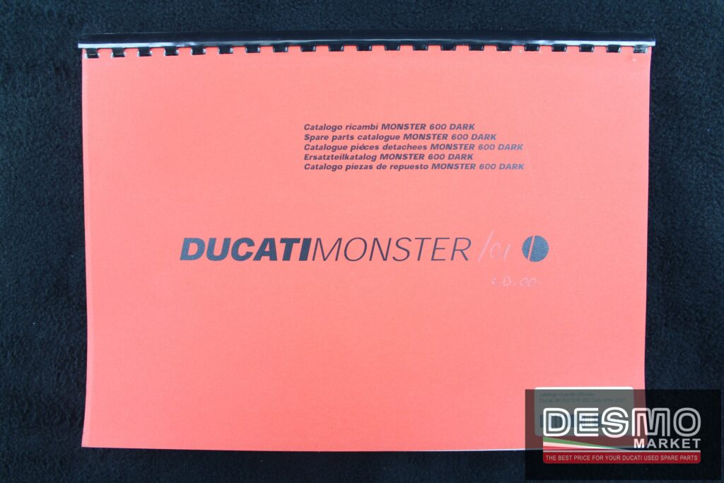 catalogo ricambi ufficiale Ducati MONSTER 600 Dark anno 2001