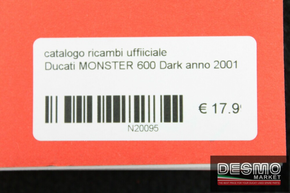 catalogo ricambi ufficiale Ducati MONSTER 600 Dark anno 2001