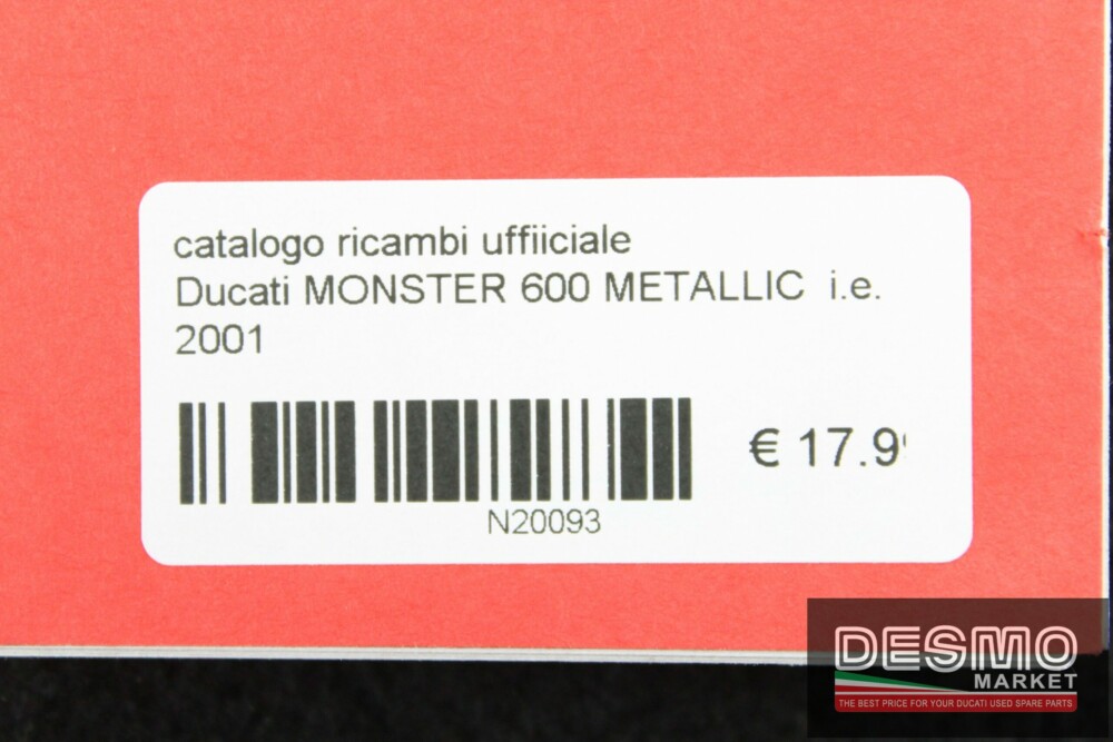catalogo ricambi ufficiale Ducati MONSTER 600 METALLIC  i.e. 2001