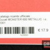 catalogo ricambi ufficiale Ducati MONSTER 600 METALLIC  i.e. 2001