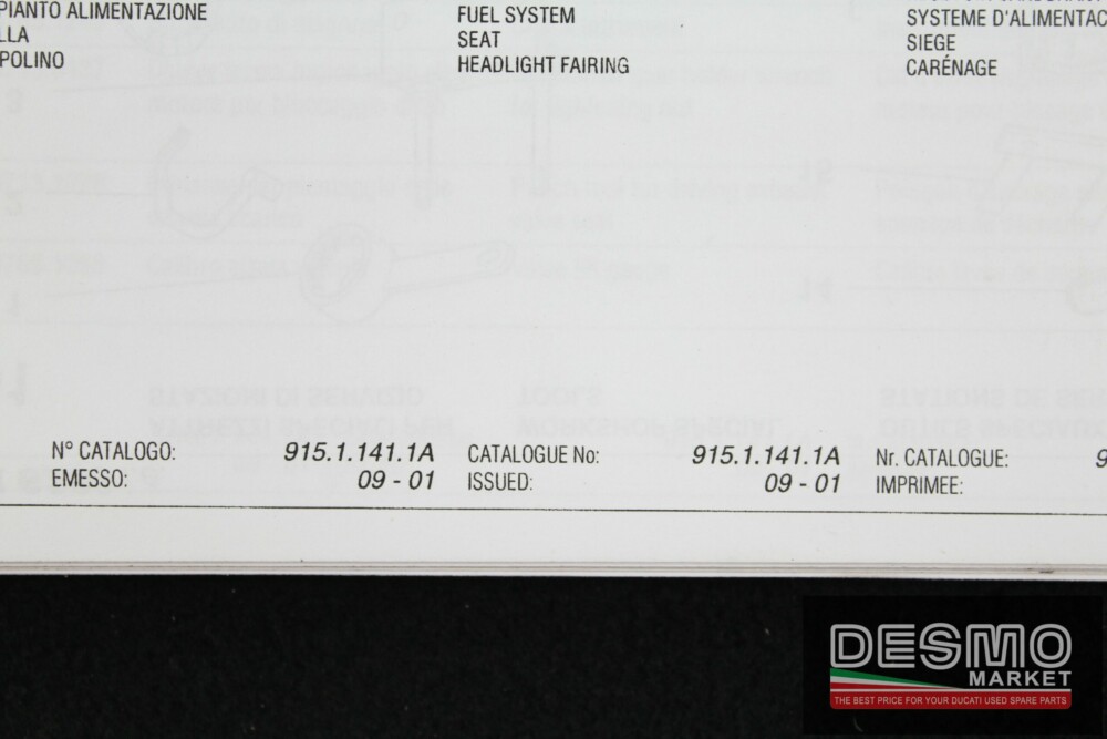 catalogo ricambi ufficiale Ducati MONSTER 620 S  i.e. anno 2002